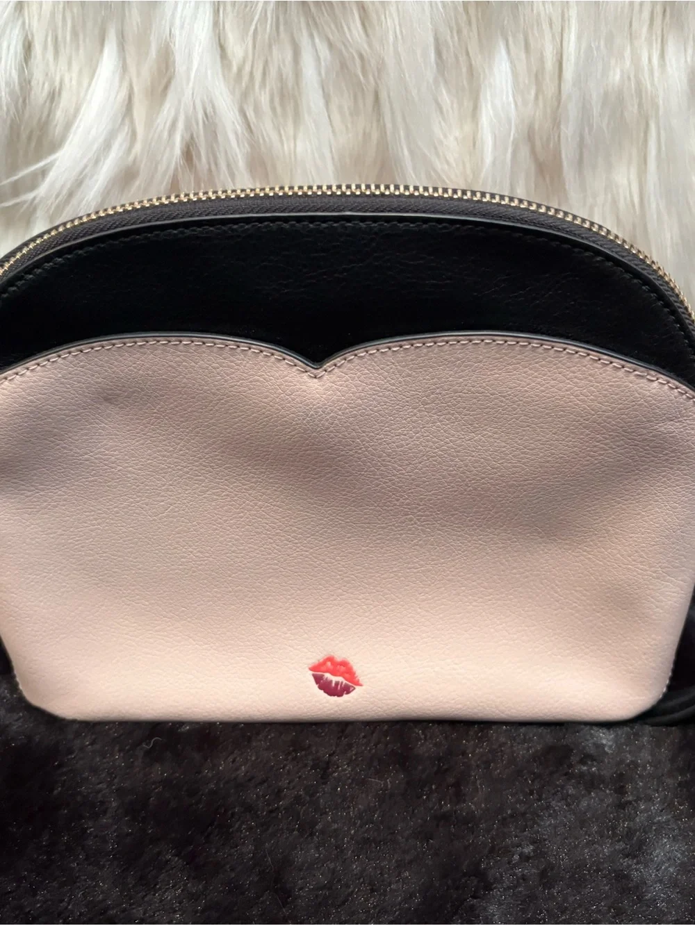 Kate Spade Pink & Black Minnie Mouse Crossbody Purse w/Matching Wallet